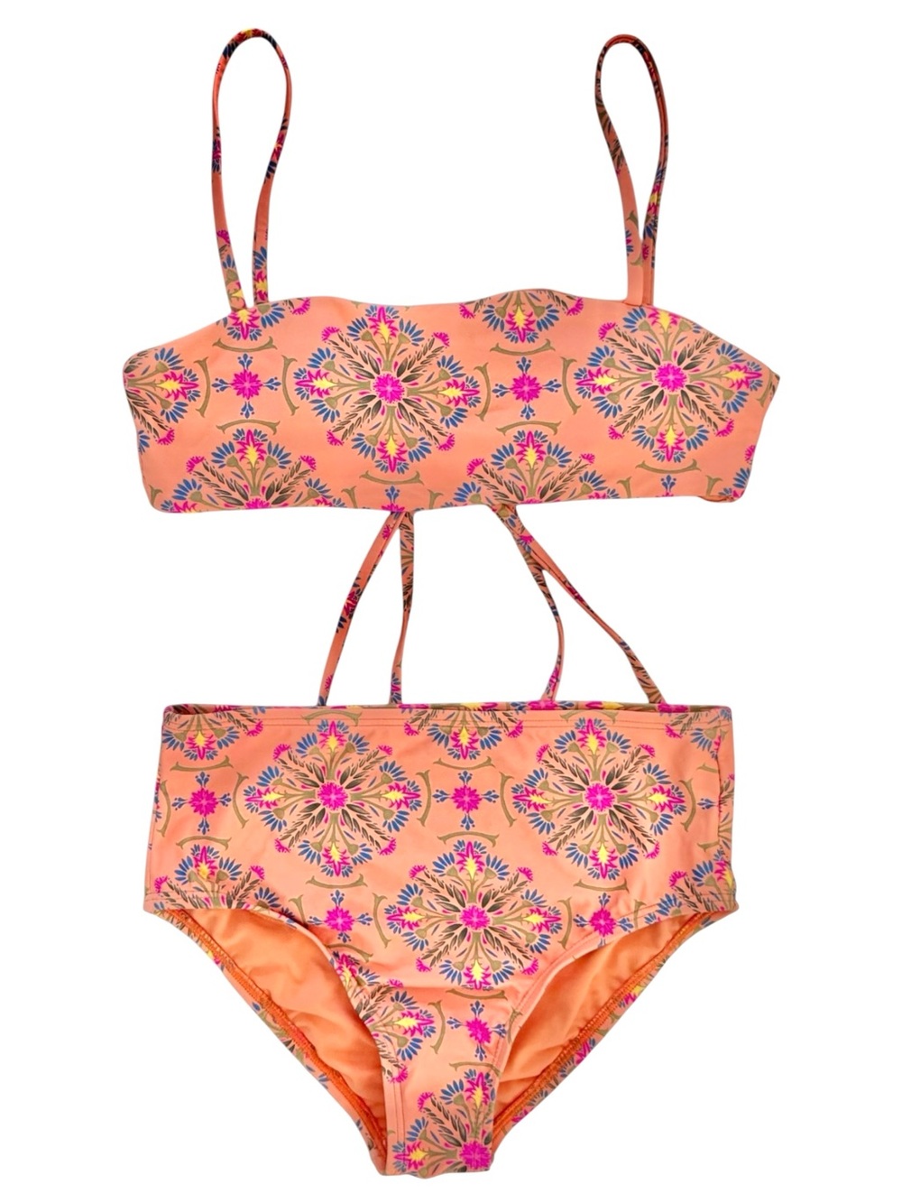 NWOT O’Neill Floral Bandeau Bikini Set